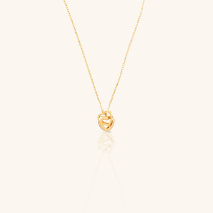 Heart Interlocked Chain Pendant