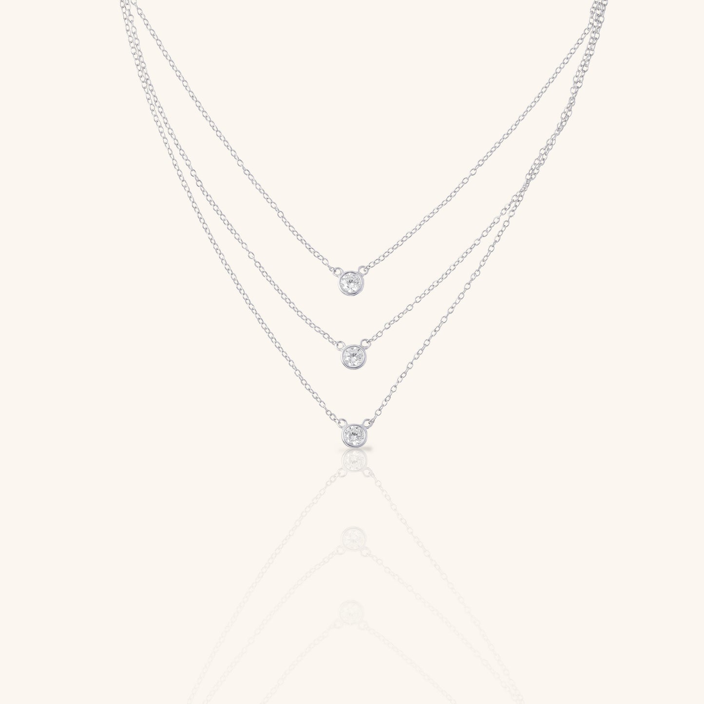 Round Diamond Stack Chain
