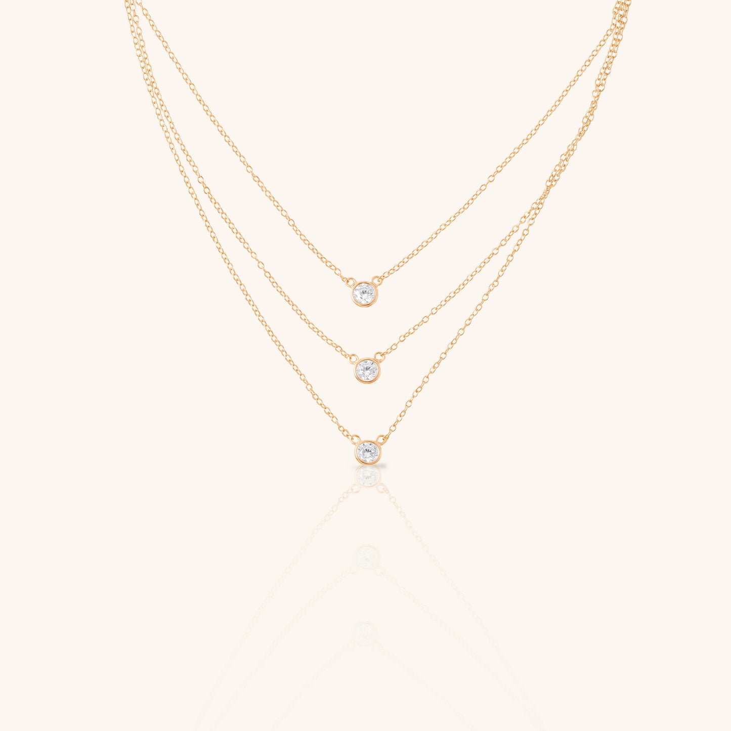 Round Diamond Stack Chain