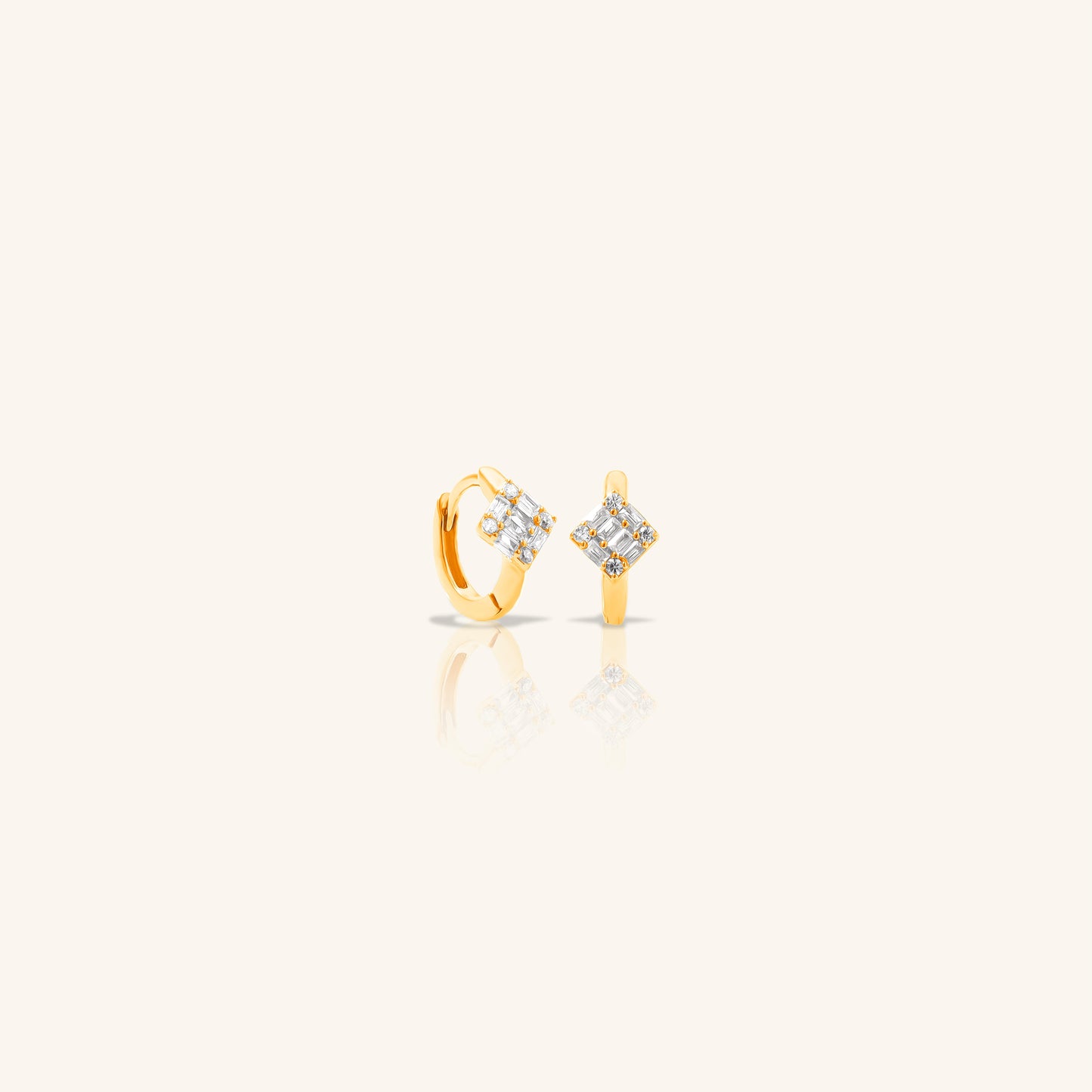 Square Diamond Huggies