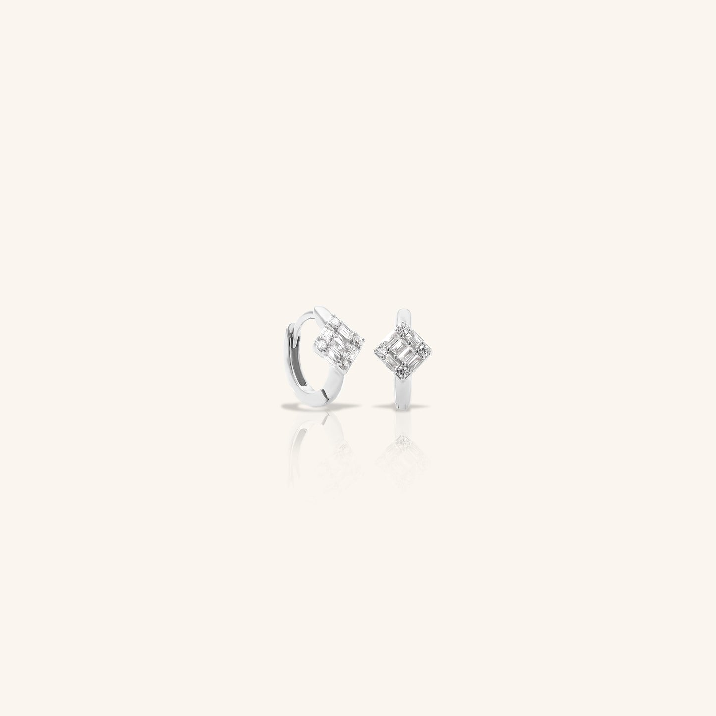 Square Diamond Huggies