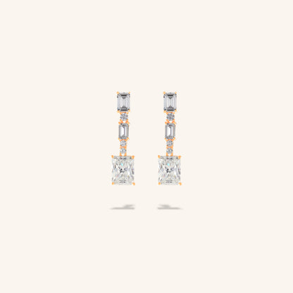 Baguette and Emerald  Earrings