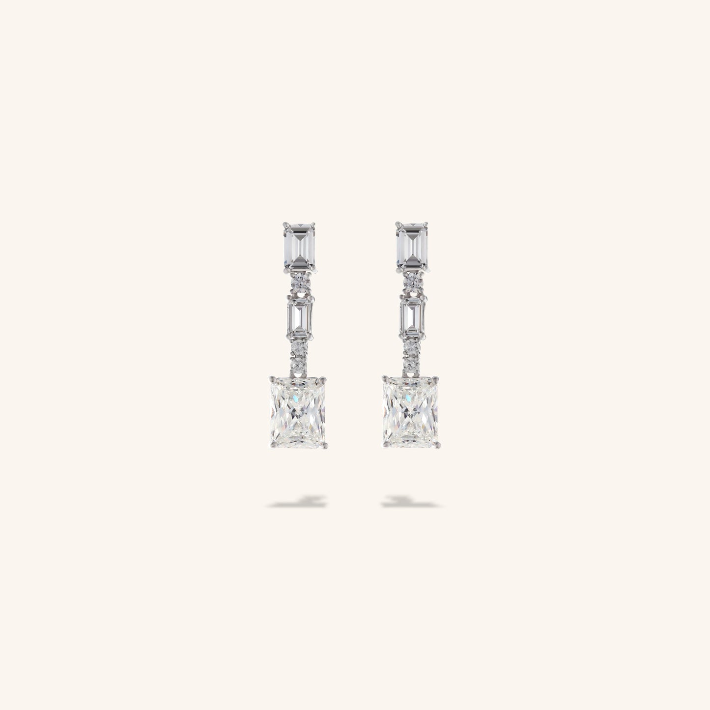 Baguette and Emerald  Earrings