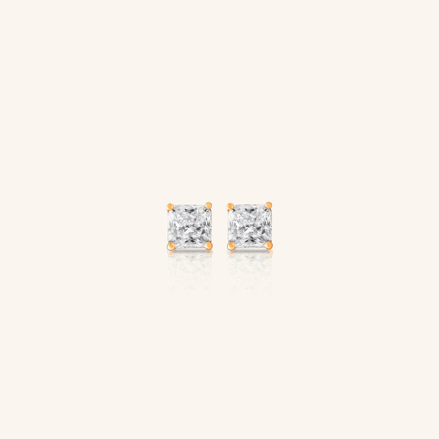 Princess Diamond Solitaire Stud