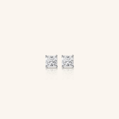Princess Diamond Solitaire Stud