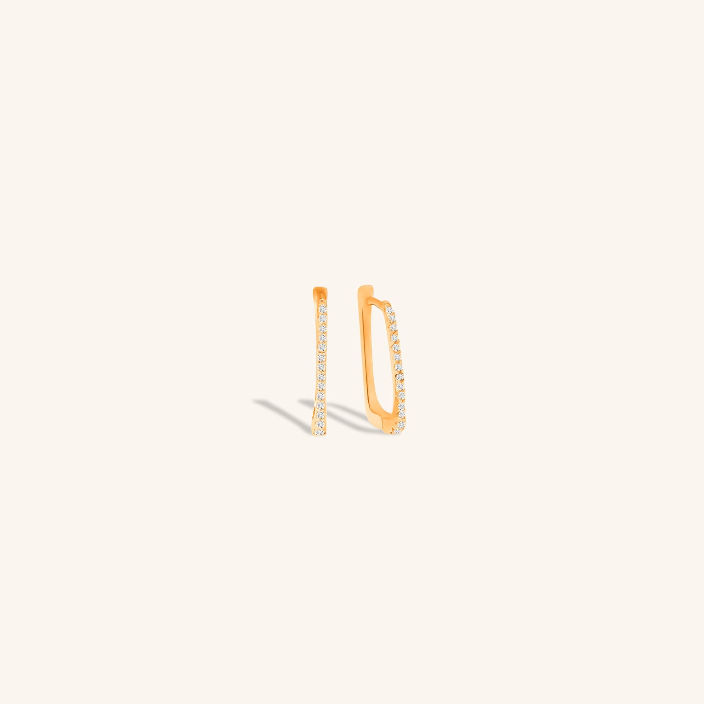 Single Line Diamond Small Hoop