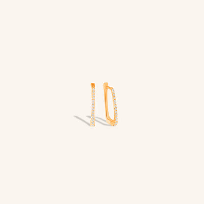 Single Line Diamond Small Hoop