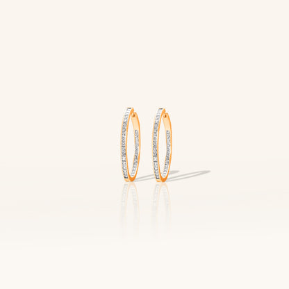 Princess Cut Diamond Hoop