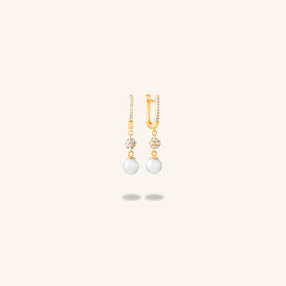 Flower Pearl Hoop