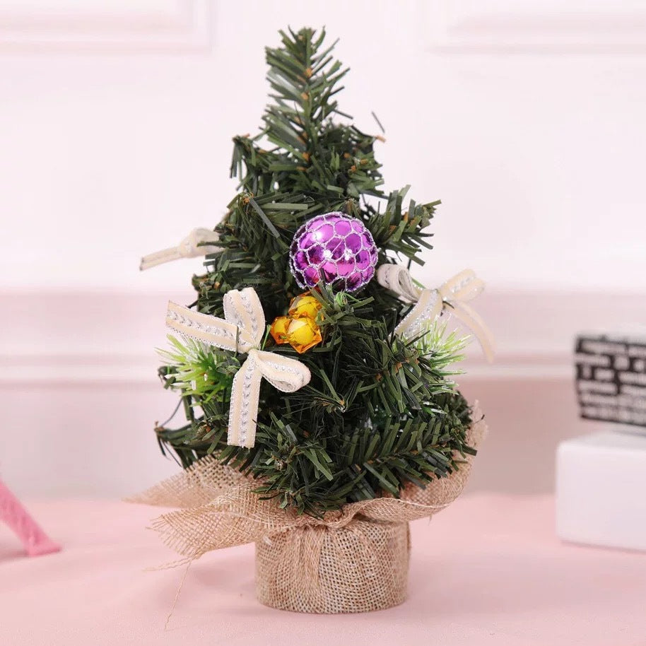 🎁Fast Free Shipping🎄Mini Christmas Tree with Happy Hour Ornaments