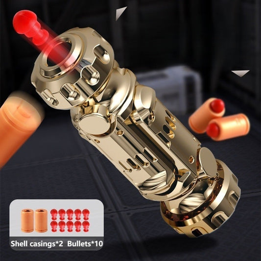 4-in-1 Stress Relief Toy Gun - Launch + Spin + Ratchet + Slide Fingertip Stress Relief Toy