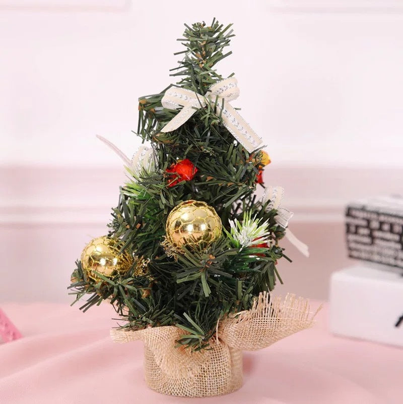 🎁Fast Free Shipping🎄Mini Christmas Tree with Happy Hour Ornaments