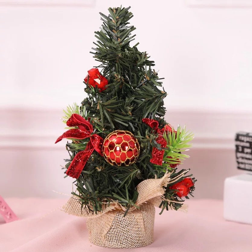 🎁Fast Free Shipping🎄Mini Christmas Tree with Happy Hour Ornaments