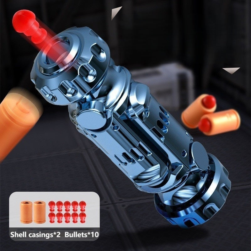4-in-1 Stress Relief Toy Gun - Launch + Spin + Ratchet + Slide Fingertip Stress Relief Toy