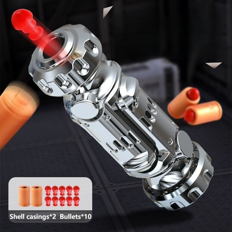 4-in-1 Stress Relief Toy Gun - Launch + Spin + Ratchet + Slide Fingertip Stress Relief Toy