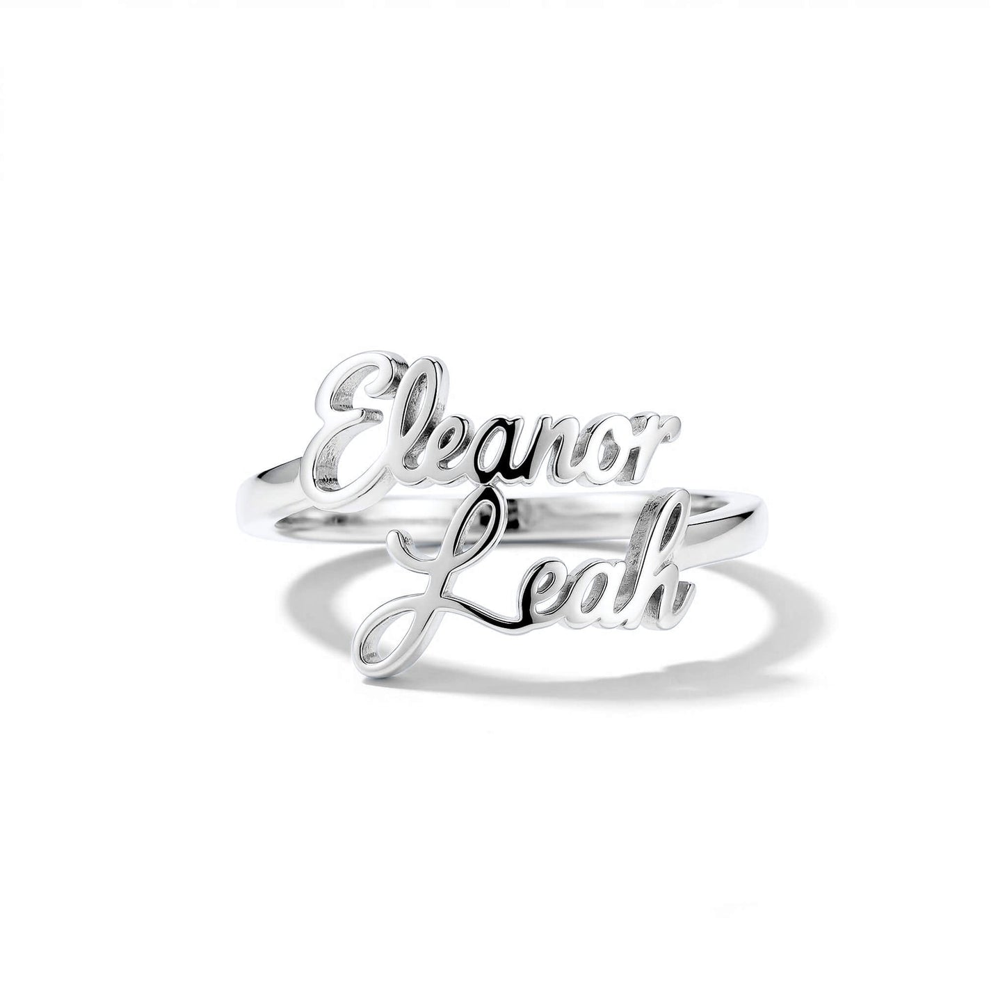 Custom Two Name Ring – Your Dearest Names, Close Forever