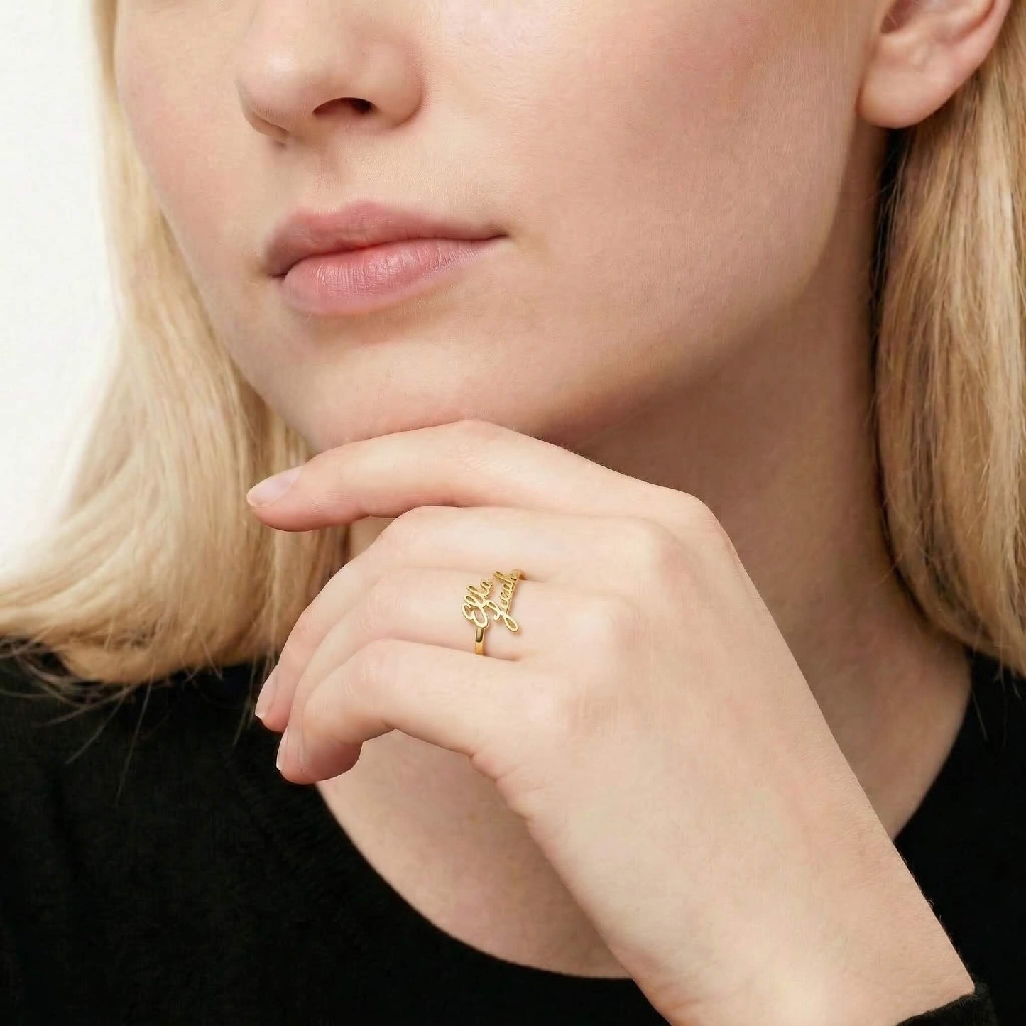 Custom Two Name Ring – Your Dearest Names, Close Forever