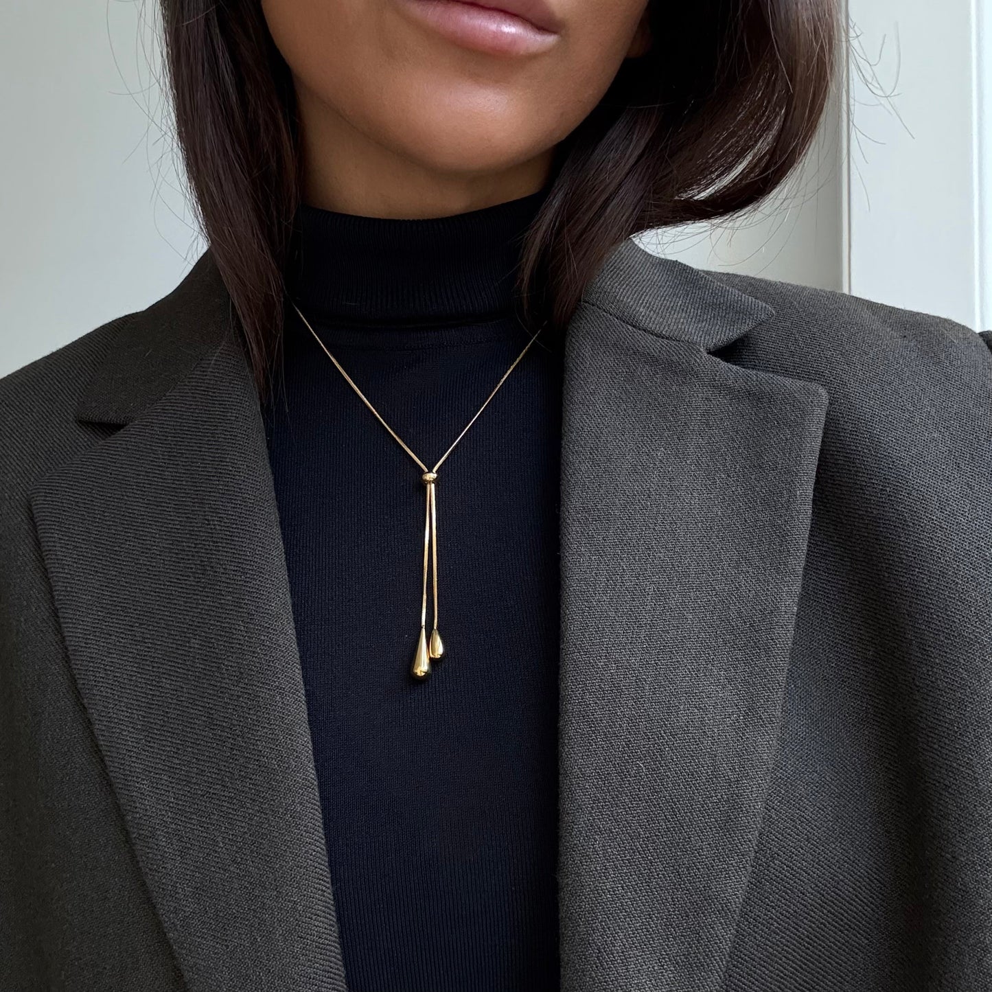 Teardrop Lariat Y-Chain Pendant