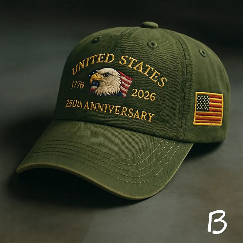 USA 250th Anniversary Embroidered Baseball Cap