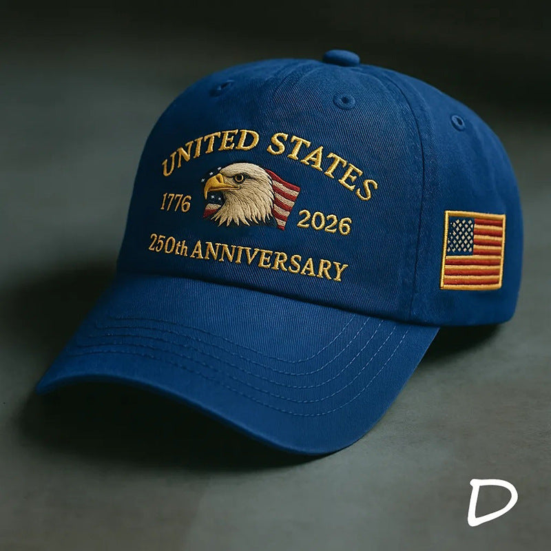 USA 250th Anniversary Embroidered Baseball Cap
