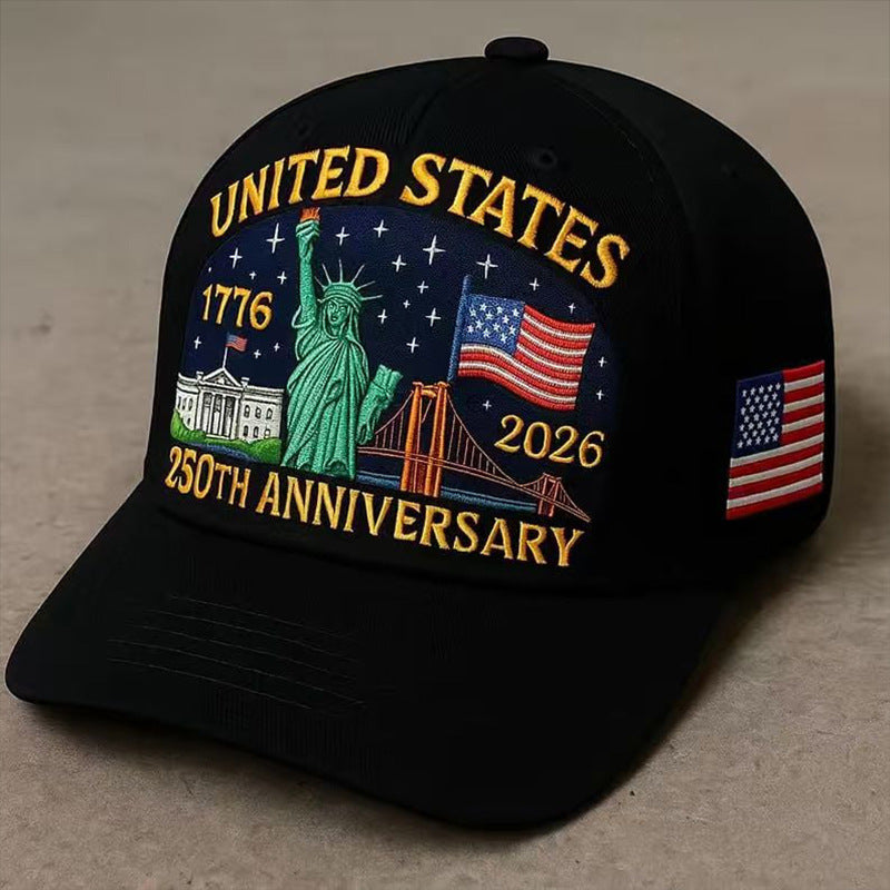 USA 250th Anniversary Embroidered Baseball Cap