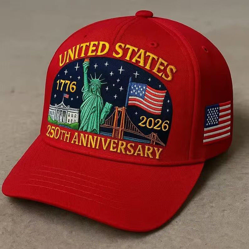USA 250th Anniversary Embroidered Baseball Cap