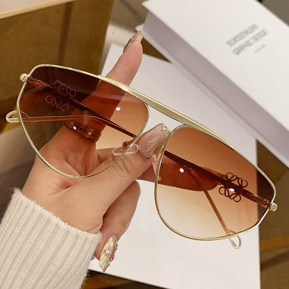 Hollow-out Irregular Aviator Sunglasses