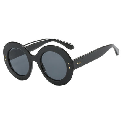 Simple Oversized Round Frame Trendy Sunglasses