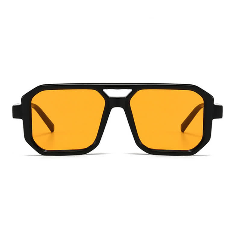 Double Bridges Geometric Frame Driving Sunglasses