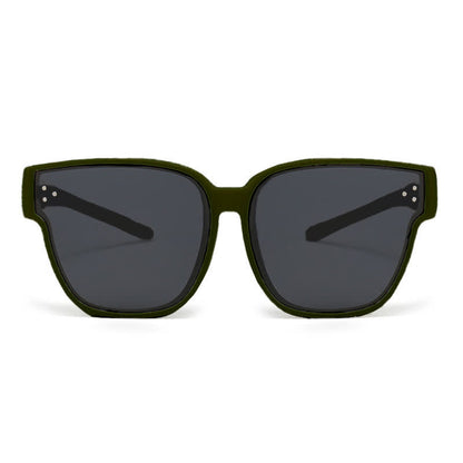 Fit Over Glasses Square Frame Classic Polarized Sunglasses for Women Men