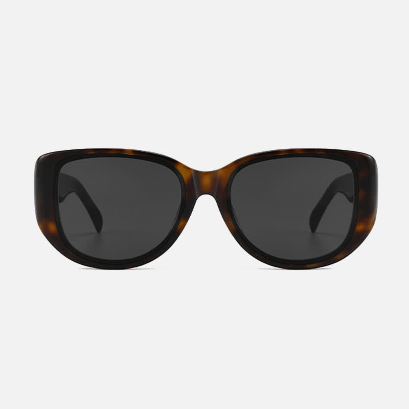 Cat-Eye Large Frame Simple Sunglasses with Nylon Lenses
