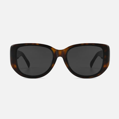 Cat-Eye Large Frame Simple Sunglasses with Nylon Lenses