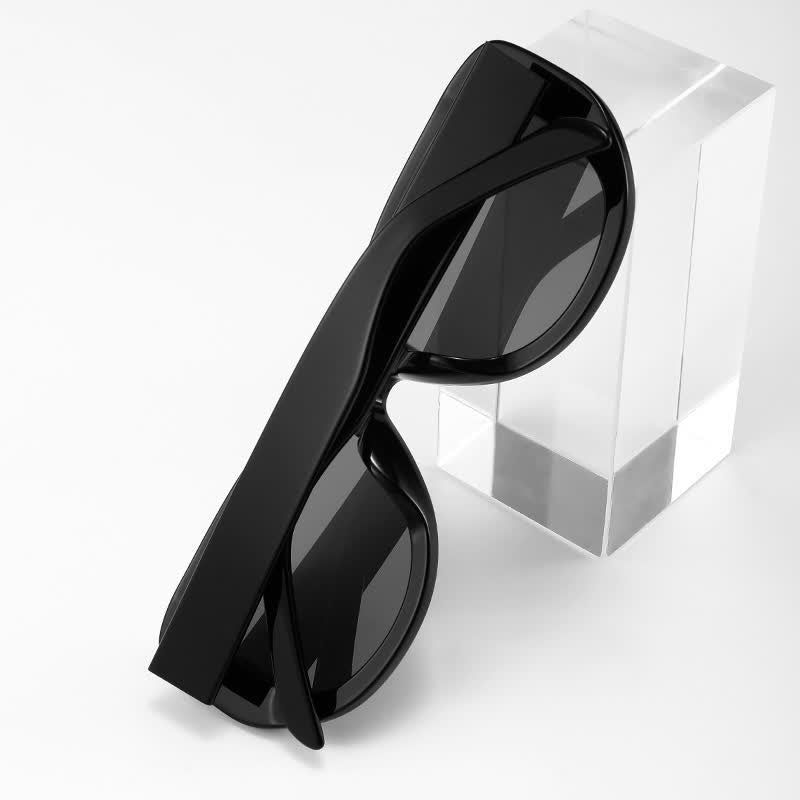 Cat-Eye Large Frame Simple Sunglasses with Nylon Lenses