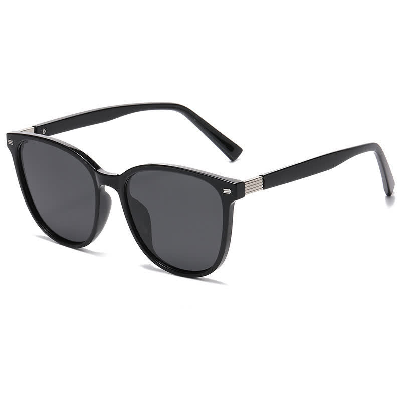 Trendy Sports Polarized Oversized Sunglasses with Mirrored Lens