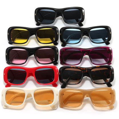 Arrow Decor Square Frame Thick Sunglasses