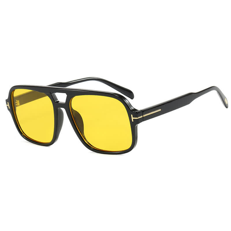 Double Bridges Retro-Vintage Aviator Sunglasses