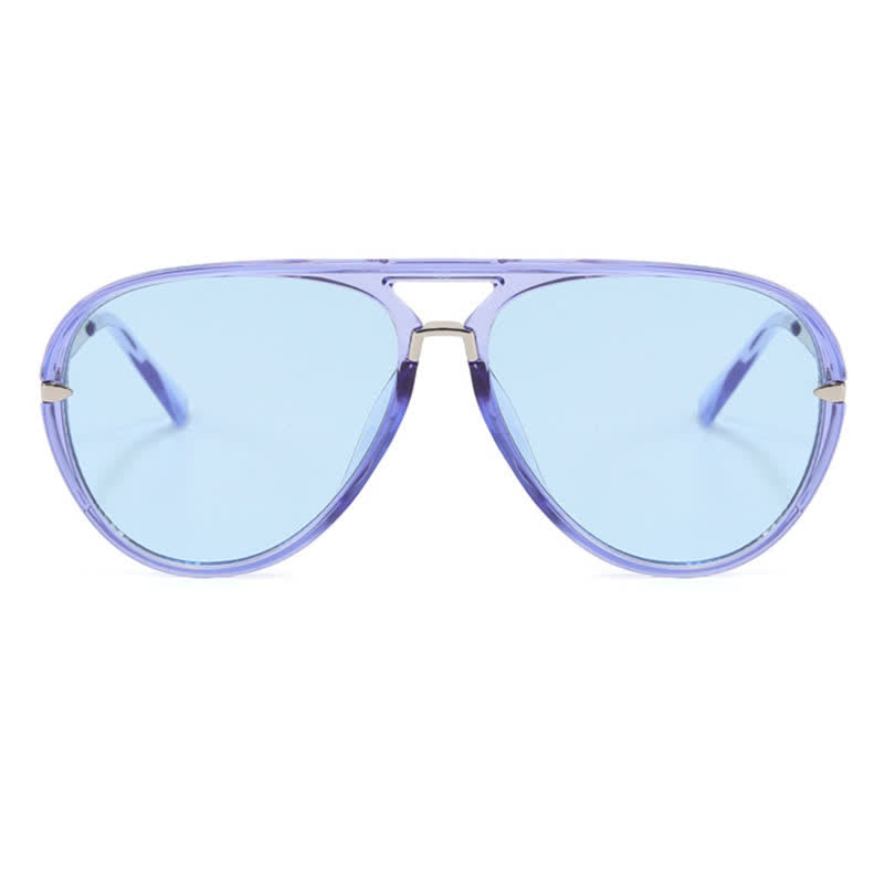 Double Bridges Fashion Aviator Sunglasses
