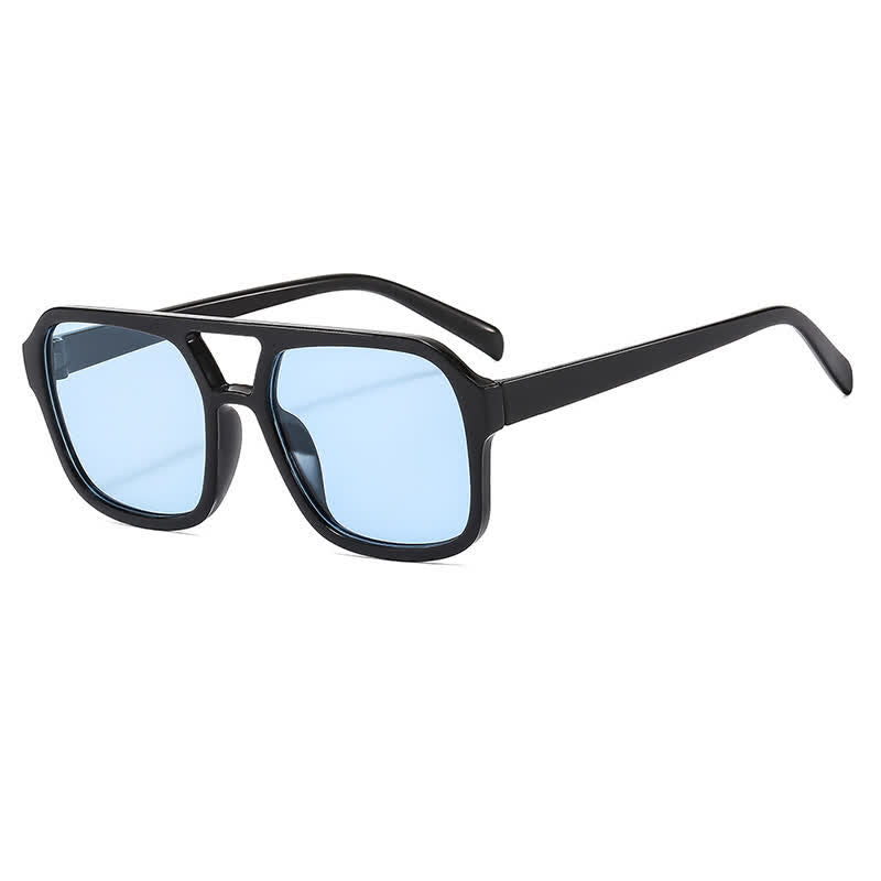 Double Bridges Square Frames Retro-Vintage Sunglasses