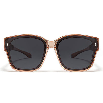 Fit Over Glasses Square Frame Foldable Sunglasses for Women Men