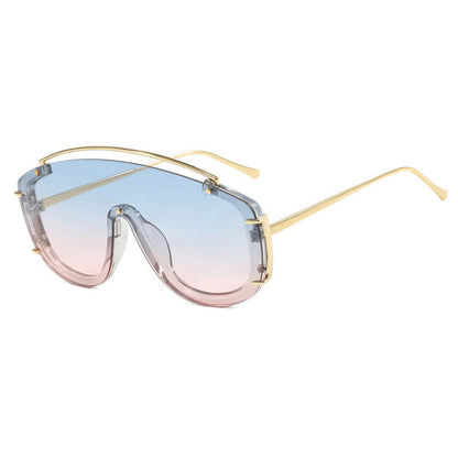One-piece Oversized Aviator Sunglasses