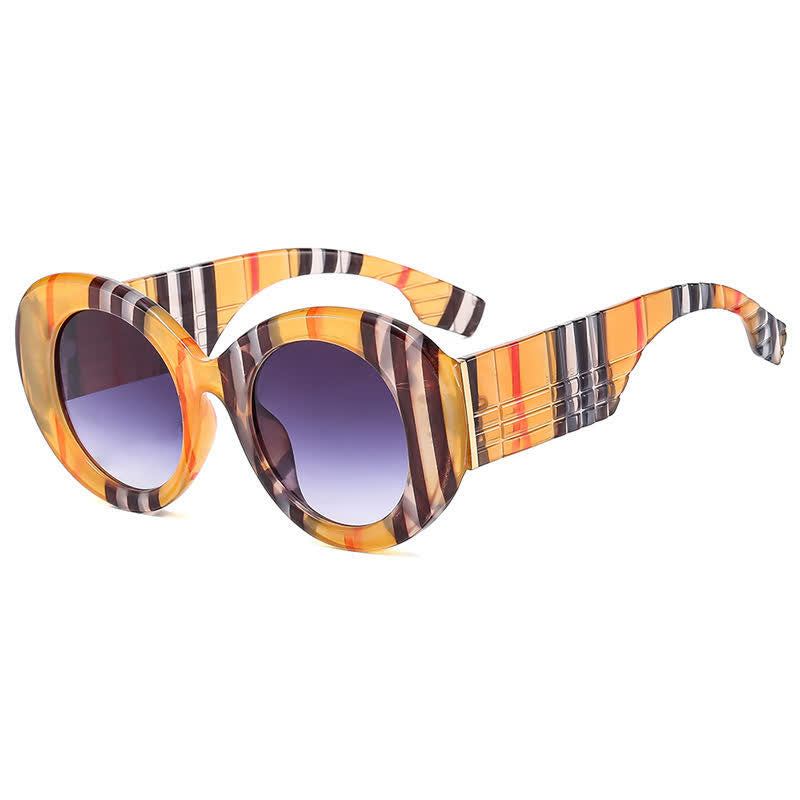 Round Thick Frame Hipster Oversized Sunglasses