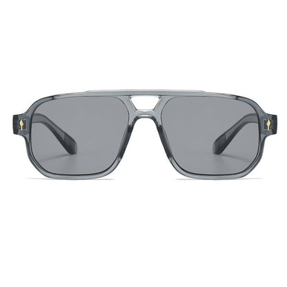 Square Frame Double Bridges Vintage Arrow Sunglasses