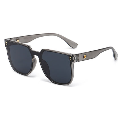 Mirror Lens Square Frame Driving Sunglasses