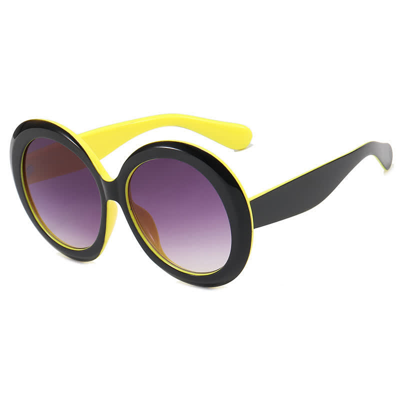 Round Frame Hipster Oversized Sunglasses