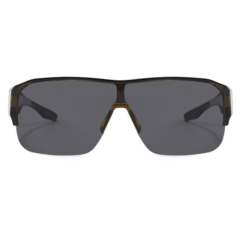 Fit Over Glasses Semi-Rimless Polarized Sunglasses for Sports&Driving