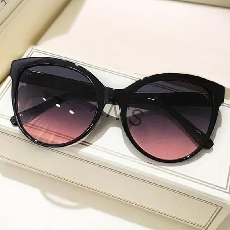 Cat-Eye Oversized Frame Hipster Sunglasses