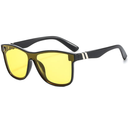 Women's Streamlined Sunglasses, Summer Personality Coating Gradient Reflective Oversized Sunglasses