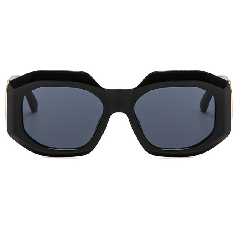 Trendy Geometric Thick Frame Sunglasses