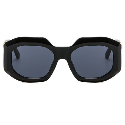 Trendy Geometric Thick Frame Sunglasses