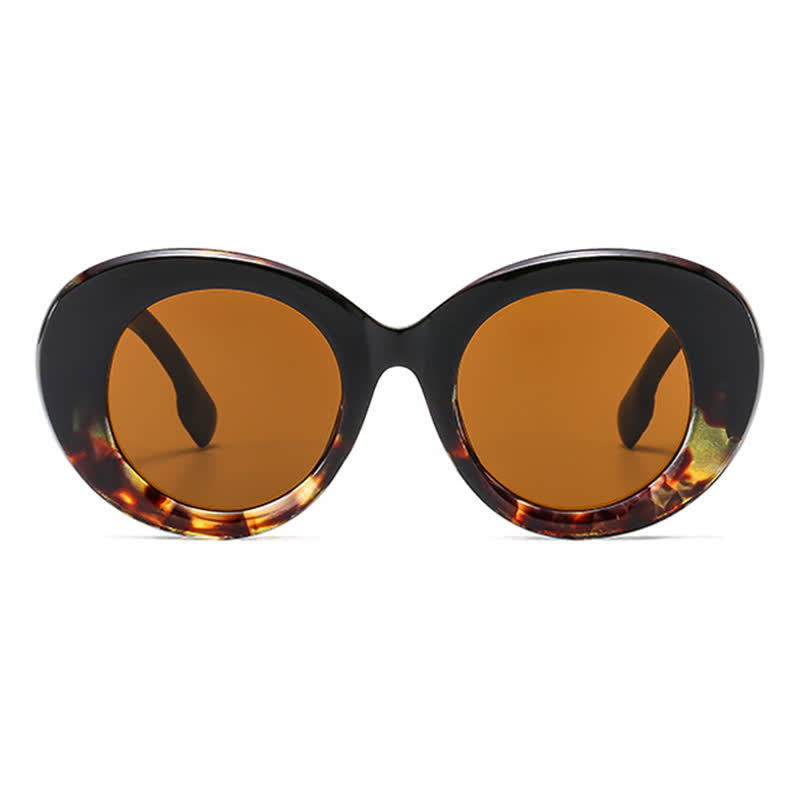 Round Thick Frame Hipster Oversized Sunglasses